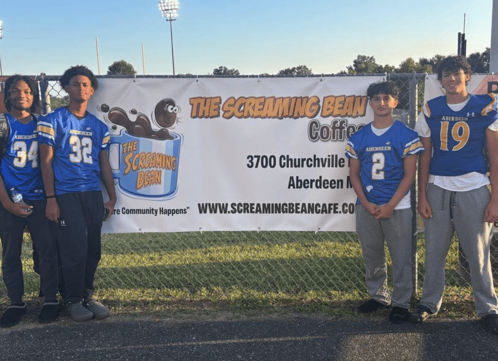 The Screaming Bean donated money for the purchase of Aberdeen High School's football uniforms.